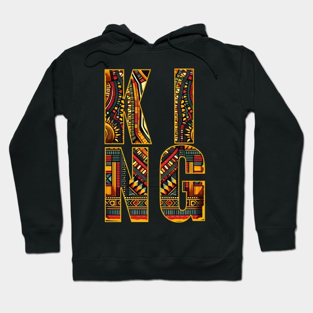 Dashiki Pattern Afrocentric King Hoodie by Merchweaver